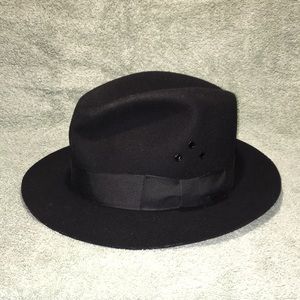 Black Wool short brim Fedora USA WPL 5923